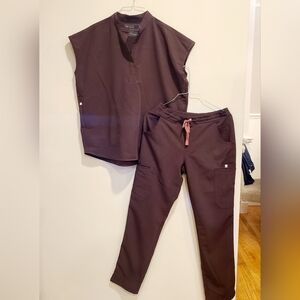 Figs Brown Track Pants & Joggers